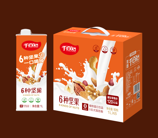 6种坚果饮料1L*6