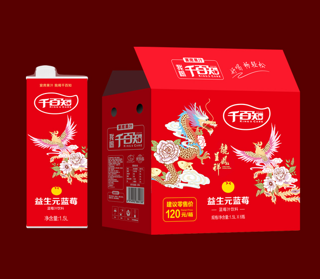龙凤呈祥益生元蓝莓1.5L*6